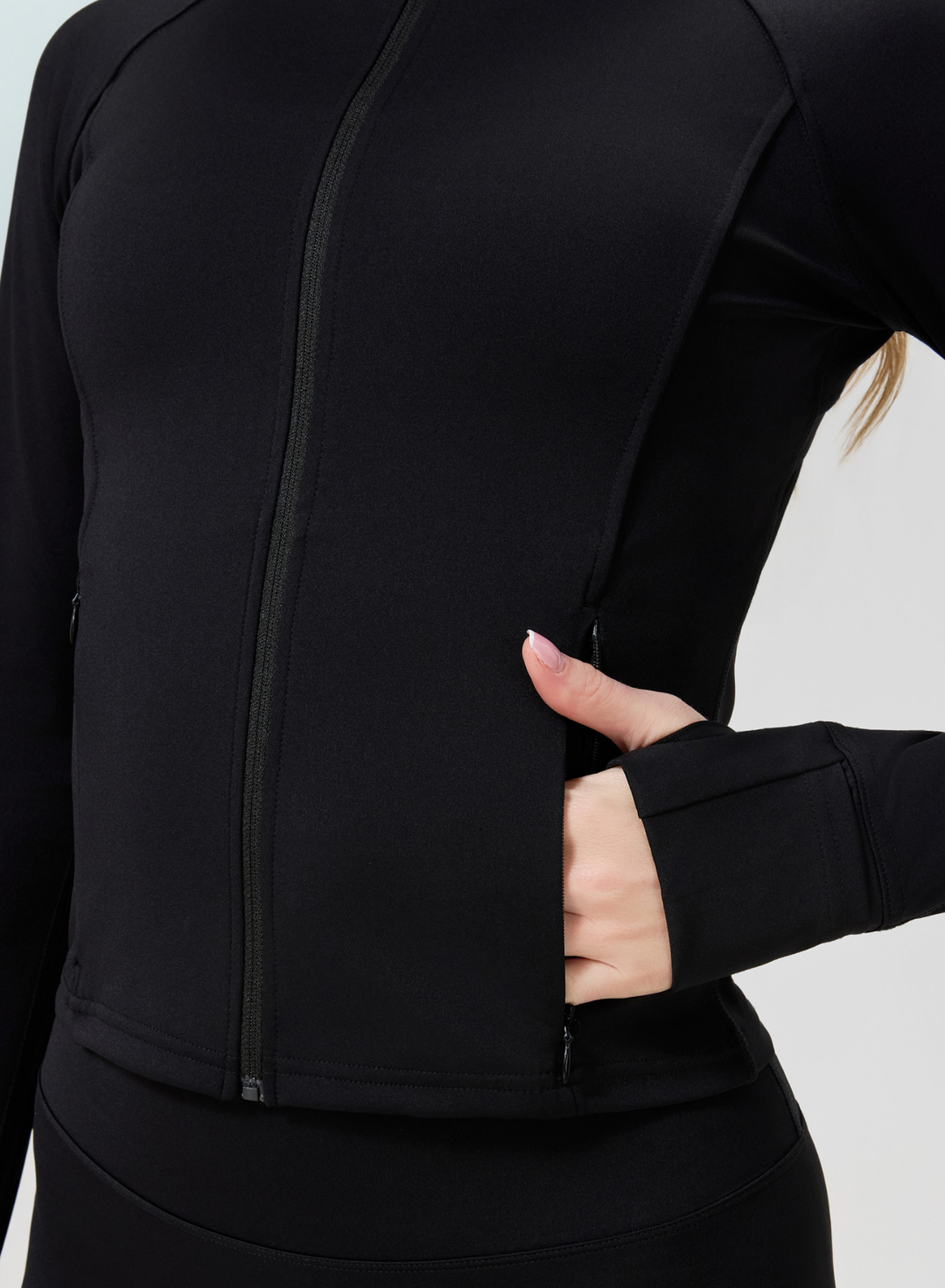 Motion Zip Pocket Jacket Black