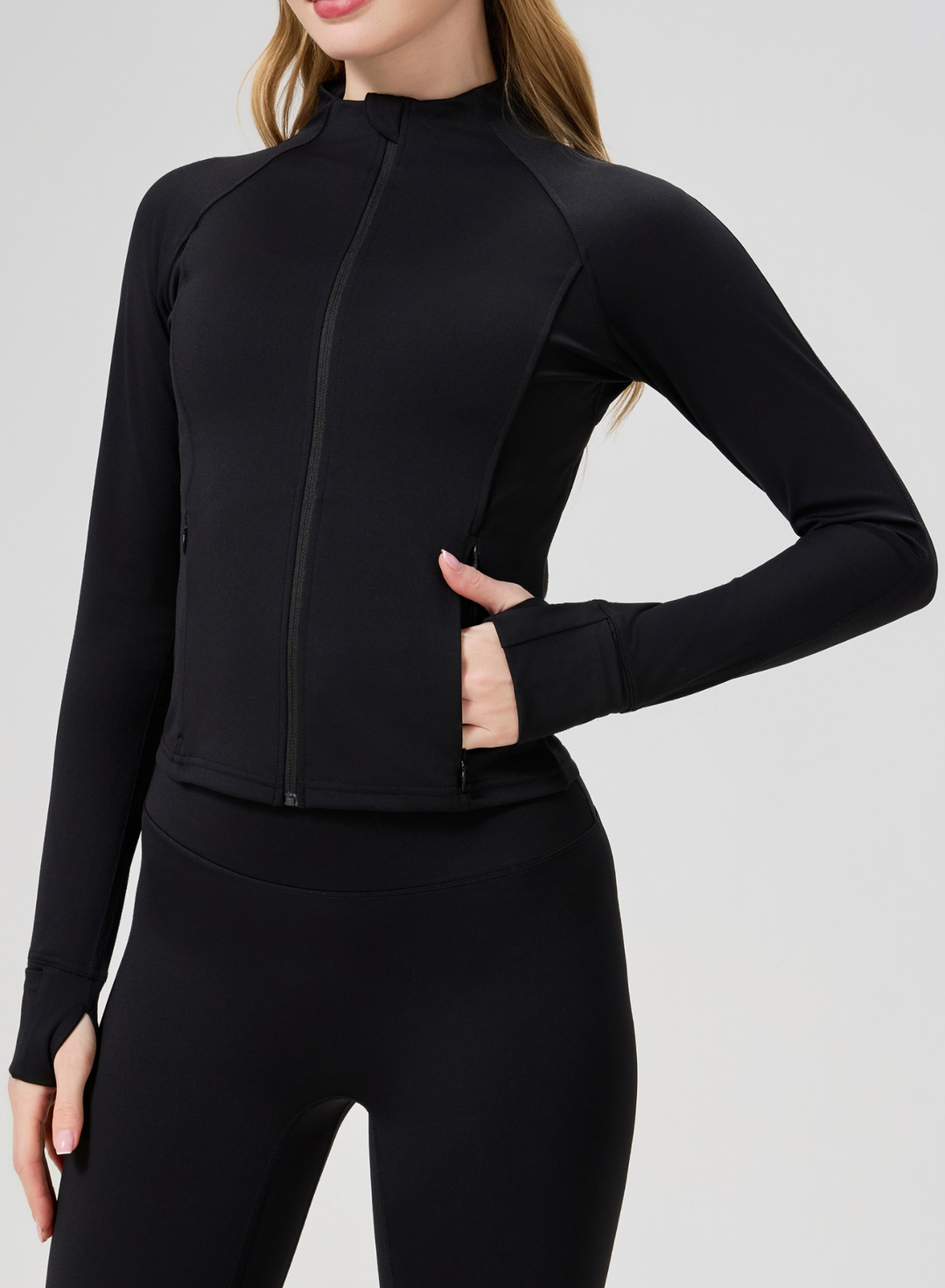 Motion Zip Pocket Jacket Black