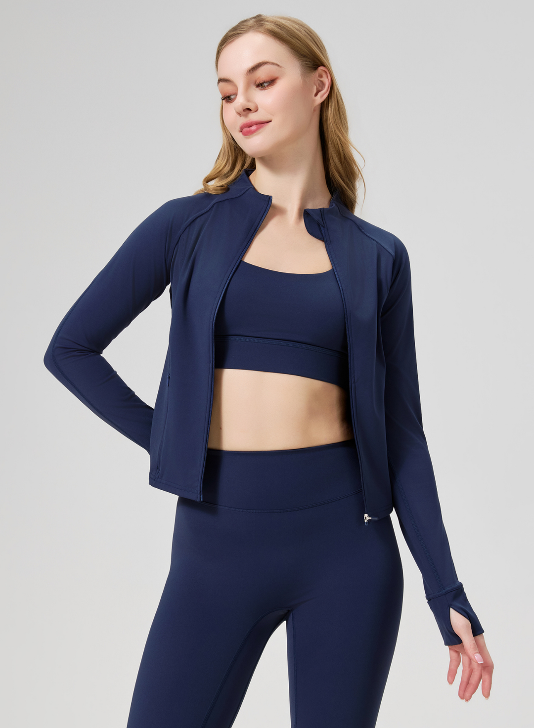 Motion Zip Pocket Jacket Dark Blue