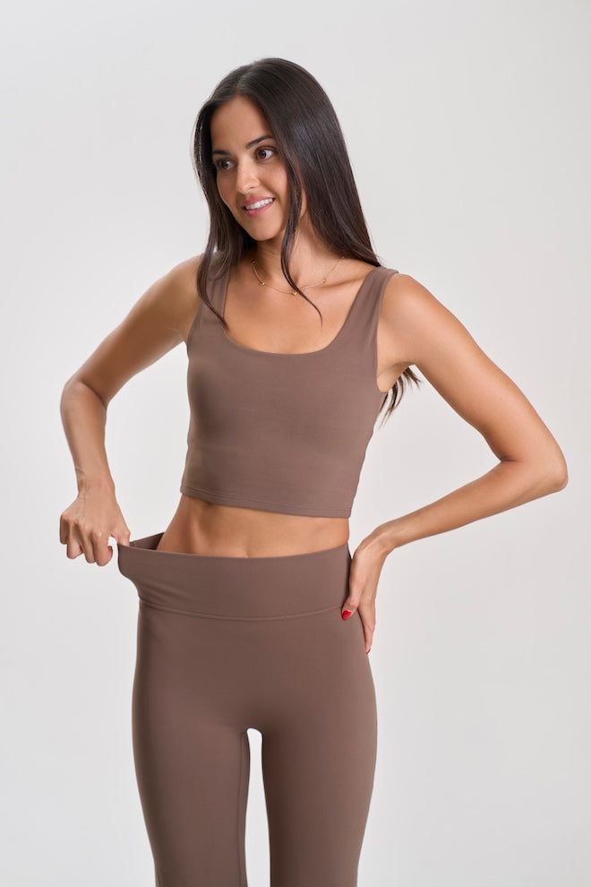Contour Flare Leggings Mocha
