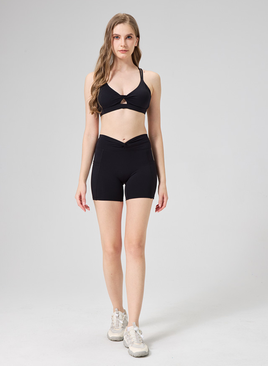 Sculpt Twist Pocket Shorts Black